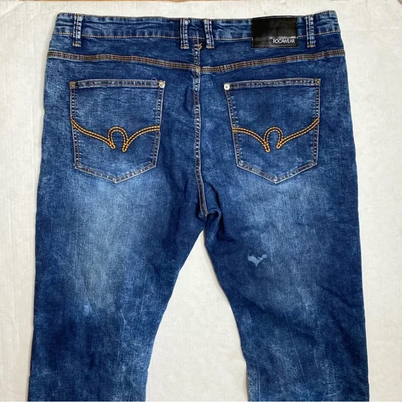 Rocawear Dark Wash Double R Denim Jeans